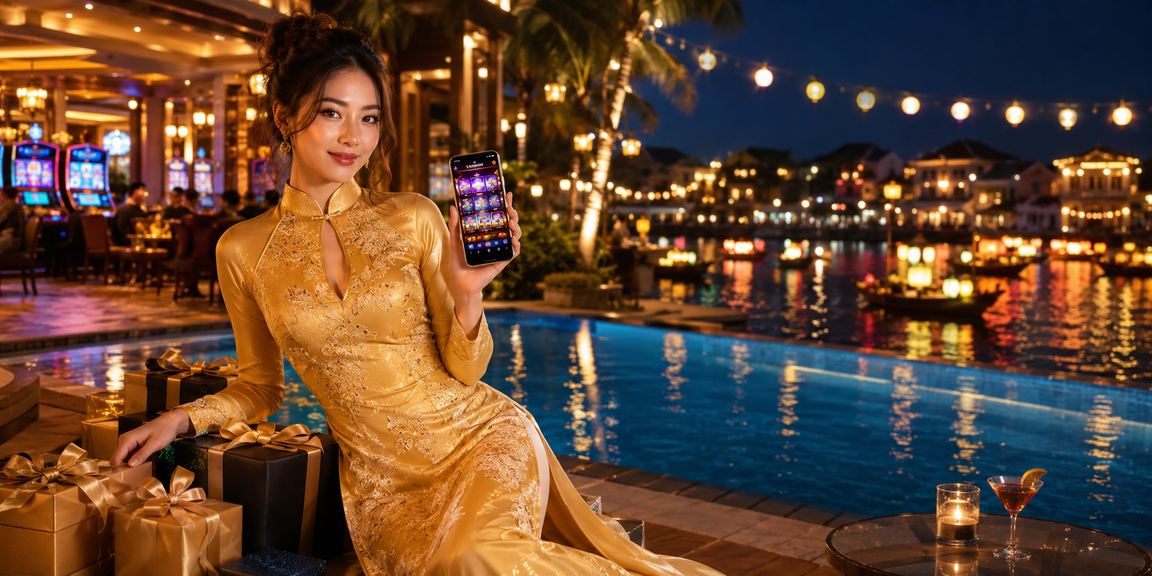 Khách chơi tại Hội An dùng ứng dụng casino trên điện thoại